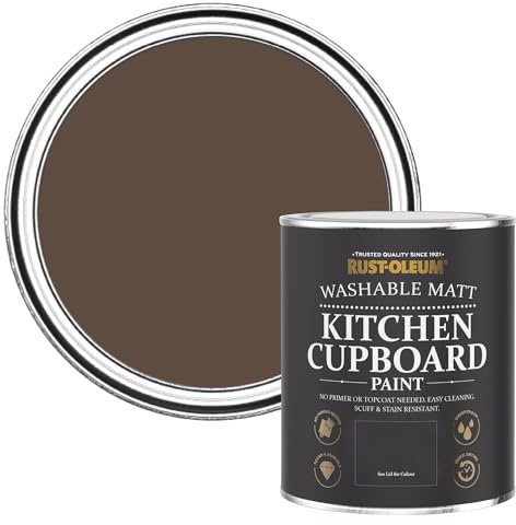 Rust-Oleum Kitchen Wood, Cupboard and Cabinet Paint in Matt Finish - Coffee Bean 750ml