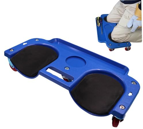 Muzrunq Rollbare Knieschoner mit Rädern, 50, 8 x 25, 4 cm, bequeme, verdickte Knierolle für Fußböden, multifunktionales Kniepolster, verwendet für Garage, Werkstatt, Gartendekoration
