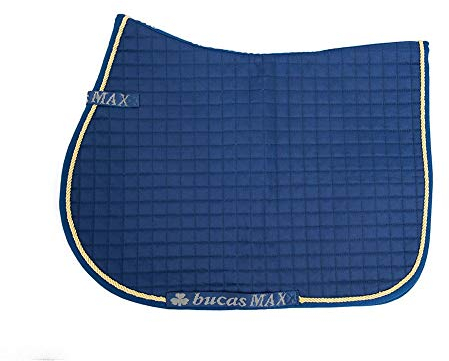 Bucas Max Jumping Saddle Pad One Size Navy Gold