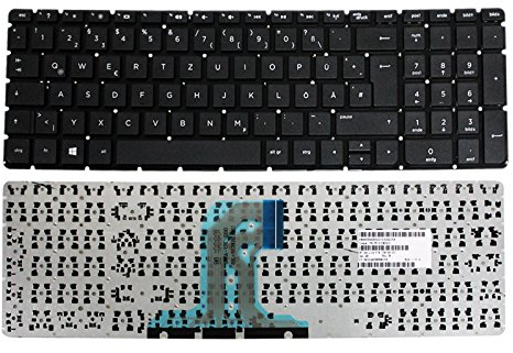 Gintai Tastiera Nera Qwertz Ricambio per HP Pavilion 250 G4 255 G4 256 G4 15-AC 15-ac000
