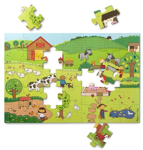 Melissa & Doug Natural Play Giant Floor Puzzle: On The Farm (35Piece)