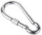 (4 Stück) Karabiner aus verzinktem Stahl 4 x 40 mm DIN 5299D Federschnappschlüssel Kettenclip Haken Schraubverschluss mit Schraubverschluss (4)