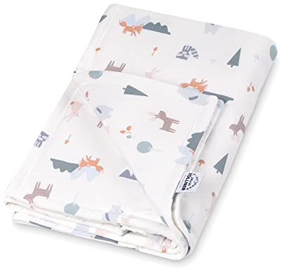 Julius Zöllner Jersey Decke gefüttert aus Baumwoll-Jersey | Gr. 70x100 cm | Made in Germany | OEKO-TEX® STANDARD 100 | Little Fox