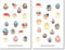 Cupcakes Sticker Set - Journal Sticker, Planer Sticker, Backen, Küche, Rezepte, Kochbuch, Törtchen, Süßes, Gebäck