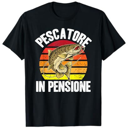 Pescatore in Pensione Frasi Divertenti Uomo Pesca Pescatore Maglietta