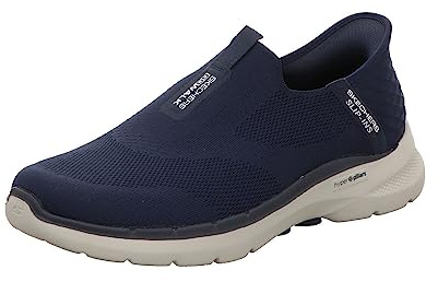 Skechers Men's 216278 NVY Sneaker, Navy Textile/Navy Synthetic/Navy Trim, 12 UK