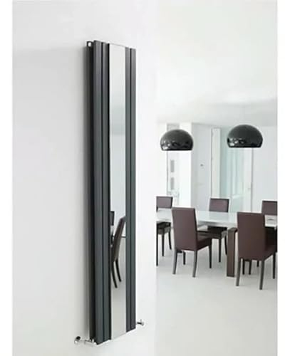 Radiateur vertical miroir gris anthracite