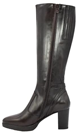 Nero Giardini I205710D Manolete Testa di Moro Stivali Eleganti per Donna in Pelle Lampo Elastici (Taglia 38)