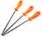 heyous 3pcs 3 in 1 Chainsaw Chain Sharpening File Set 5/32, 13/64, 11/64 Chainsaw Files Sharpener with Plastic Handle Woodworking Hand Tools