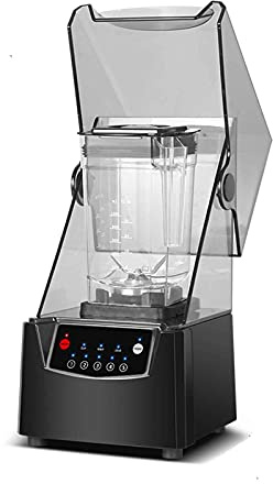 ADITAM High Speed Vacuum Blender 2600w Multi-Function Smoothie Machine Soundproof Wall Breaker with Cover 5-Speed Adjustable Suitable for Milk Tea Shops 26.5x30.5x48.5cm Double the comfort
