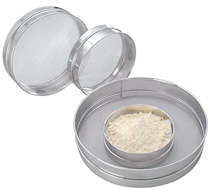 Forgast Setaccio per Farina Grande 25 cm in Acciaio Inox, Setaccio Rotondo Professionale, Colino da Cucina in Rete Maglia Fine Per Zucchero a Velo e Altri Prodotti Sfusi