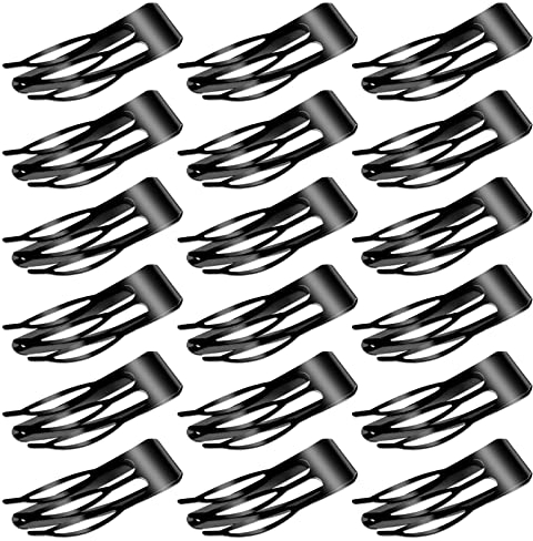 Mbsomnus 18 Stück Haarspangen Damen Schwarz Doppelgriff Snap Haarspangen Mädchen Metall Haarklammern Kleine Haarschmuck Haarclips für Haar Herstellung, Salon Zubehör (Schwarz)