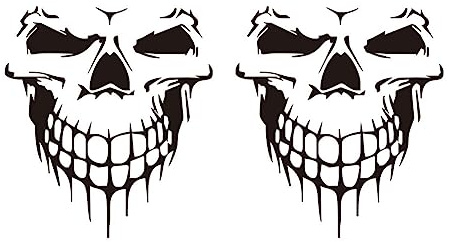 Horror Schädel Auto Deko Aufkleber,Auto Aufkleber Skull Autoaufkleber Motorhaube Sticker Heckscheibe Totenkopf Autoaufkleber Schädel Auto Styling Dekoration für Auto LKW Wohnwagen Motorrad