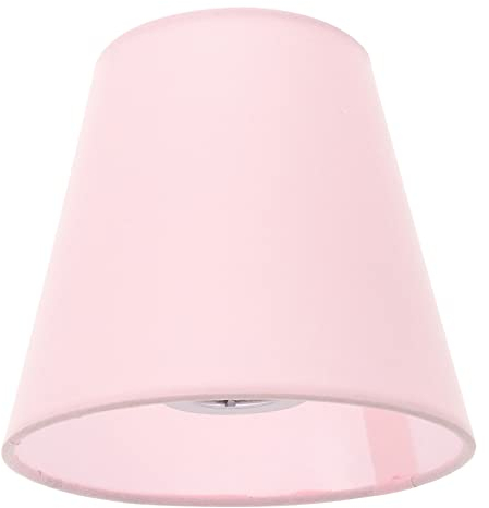 Lurrose Tischlampe Pendelleuchtenschirm Kerzenabdeckung Leichte Abdeckung Kleiner Kronleuchter Lampenschirm Lampenabdeckungen Tonnenförmiger E14 Schreibtischlampe Stoff Deckenventilator