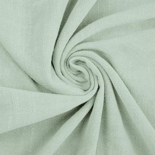 Textrend Leinen mit Viskose - Stoff zum Nähen - Textilien - Stoffe Meterware - Textilien 1x1.35m (Salbei hell)