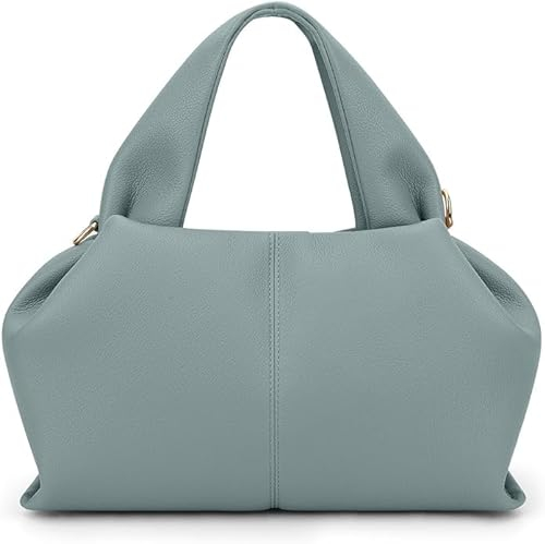 CHAMAIR Kleine Handtasche Damen Umhängetasche Ledertasche Damen-Henkeltaschen Dumpling Crossbody Bag Moden PU Leder Geldbörse Handtaschen mit Abnehmbarer Schultergurt