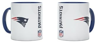 NFL New England Patriots Kaffeebecher Kaffeetasse Tasse 11oz 325ml Double Logo