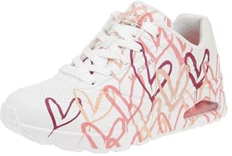 Skechers UNO Spread The Love Damen-Sneaker, Weiß Wcrl, 40 EU