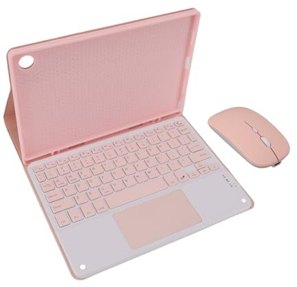 Wireless Keyboard and Mouse with Case for Samsung, Detachable Magnetic Keyboard Case with Keyboard Mouse for Tab A8 X200 X205, Portable Full Protection Tablet Case with Pen Slot