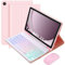 VLEAQC Keyboard Case for Samsung Galaxy Tab A9+/A9 Plus 11 Inch 2023 (SM-X210/X216/X218), Detachable Color Backlit Bluetooth Keyboard and Mouse, Slim Lightweight Stand Cover with Pen Holder,Pink