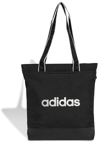 adidas Damen LINEAR Essentials Shopper, Black/Silver met., One Size