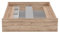 Forte VANKKA Bett mit 3 Schubladen, Holzwerkstoff, Stabeiche/weiß, B x H x T: 170,5 x 43 x 204,9 cm