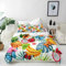 ANHOPE Tropisch Obst Ananas Banane Bettwäsche Set 2 Teilig Bettbezug 100x135 cm + Kissenbezug 40x60 cm Weich Microfaser Bettbezüge mit Reißverschluss Ganzjahres Bettdeckenbezug Set