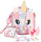Kaisibum Einhorn Geburtstag Geschenke für Mädchen 6 7 8 9 10 11 12 Jahre mit Einhorn Tasche Haarspangen Umhängetasche Armband Einhorn Geschenke Für Geburtstag Kindergeburtstag Mädchen