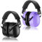 ProCase 2 Packs Ear Defenders Adults, SNR 32dB Noise Cancelling Headphones for Kids Autism, Ear Protectors Sound Proof Hearing Protection for Mowing Shooting Woodwork Construction -Black&Purple