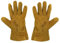 HomeCheer Guantes de soldadura de cuero HC121, protección de manos premium contra el calor del soldador y la antorcha de corte, calidad comercial, puño de guantelete, unisex, talla única, marrón
