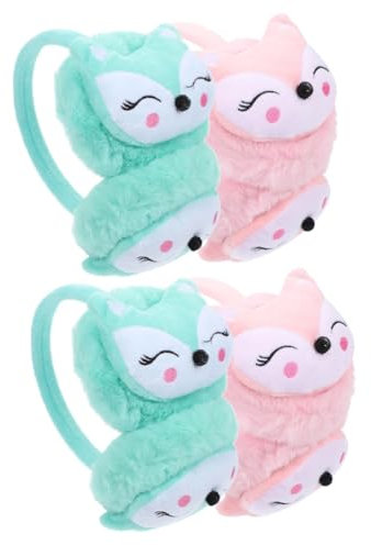 DEARMAMY 4 Pz Cuffie per bambini cuffia antirumore Coperture per le orecchie paraorecchie in pelliccia paraorecchie pelosi Freddo cerchietti bambina cuffia per le orecchie