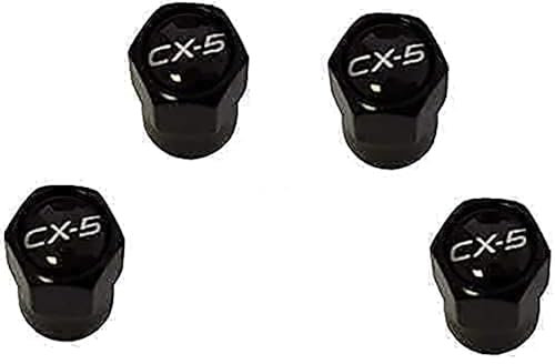 FNDYMNPG 4 Stück Auto Ventilkappen Abdeckung, für Mazda CX-5 Autoreifen Ventilkappen Tyre Valve Caps Auto Ventilkappen Zubehör,A