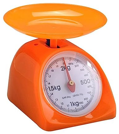 CGCSYZ Einfache und kreative runde Retro-Küchenwaage, 5 kg, Präzisionswaage für Lebensmittel, einfach zu verwendende Waage (Orange