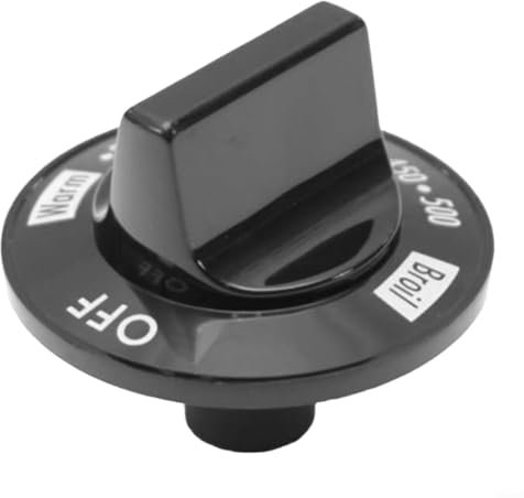 EXTRWORY Thermostat Cooker Knob 74002419 Thermostatic Cooker Knob Black WP74002419 Replacement Parts for Kitchen Hobs