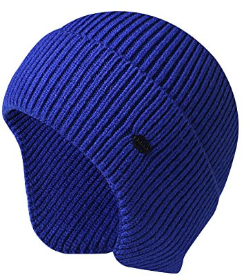 Generisch Wintermützen für Männer und Frauen, mit gefüttert, weich, warm, Strickmütze, Skistrumpf, Manschettenmütze Polizei Mütze (C, One Size)