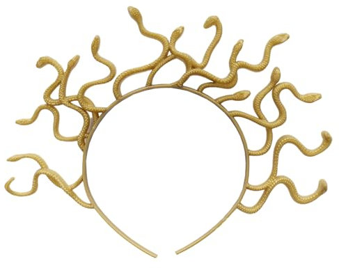 XDGBGFN Schlange Stirnband Haarreif Kopfbedeckungen Damen Kostüm Haarschmuck Griechische Göttin Kopfschmuck für Cosplay, Fasching, Party