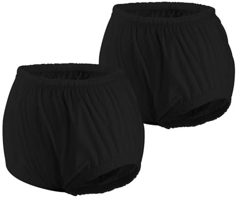 Carer 2 Stück Inkontinenz-Auslaufsichere Unterwäsche für Erwachsene Plastik-Windelhülle Waschbare Wiederverwendbare Wasserdichte Inkontinenzunterwäsche Unisex Schwarz Größe XL