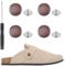 4pcs Replacement Rivets for Boston Clogs Shoes, Easy Install Strap Button Replacement Compatible with Boston Footbed Clogs Shoes with Screwdriver and Screws for Women Men (Red Bronze)