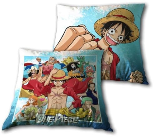 Aymax Quadratisches Kissen Luffy One Piece, 40 x 40 cm, 100 % Baumwolle