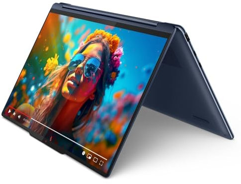 Lenovo Yoga 9i - Computer portatile 2 in 1 con processore Intel Core Ultra 7 155H, touchscreen OLED da 14 2,8 K 120 Hz, RAM LPDDR5x-7467 da 16 GB, SSD da 1 TB, penna sottile, lettore FP, fotocamera