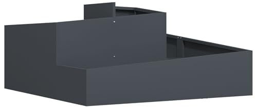 vidaXL Vasi & Fioriere Antracite Plastica Grande Fioriera in Metallo