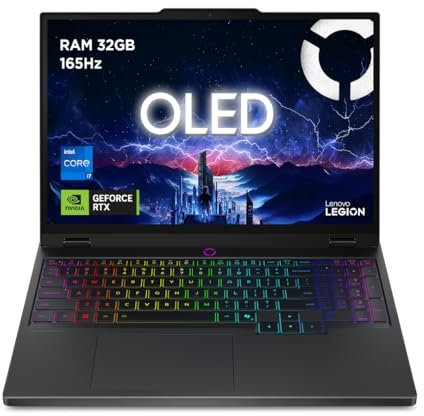 Lenovo Legion 5 15IRX10 - Ordinateur Portable Gaming 15.1'' OLED WQXGA 165Hz (Intel Core i7-13650HX, RAM 32Go, SSD 1To, NVIDIA RTX 5070 8GB, Windows 11) Clavier rétroéclairé AZERTY Français - Noir
