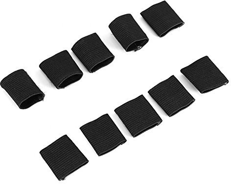 10 Stücke Finger Protector Sleeve Elastische Kompression Finger Guard Unterstützung Daumen Hosenträger Unterstützung Basketball Sport Hilfe Arthritis Band Wraps Finger Ärmel für Schmerzlinderung