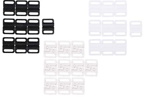 Set di 30 Chiusura con Nastro di Plastica Chiusura in Extender Ganci E Occhielli Fermagli per Indumenti da Cucire Ganci per Reggiseno Costume da
