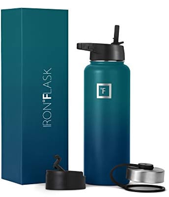 Insulated Water Bottle with Straw - 650/950/1200/1800 ml - Leakproof Double-Walled Stainless Steel Metal Drink Flask BPA-Free - Sports Travel Gym Camping Hiking Kids
