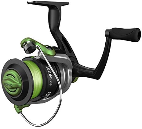 Zebco Unisex-Erwachsene SSP20A.CP3 Stinger 20SZ SP Spule 8#, Silber/schwarz, Size 20 Reel