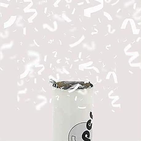 VIRSUS 12 sparacoriandoli Bianco spara coriandoli Bianco 60cm Cannone sparacoriandoli con coriandolo di carta biodegradabile 9413