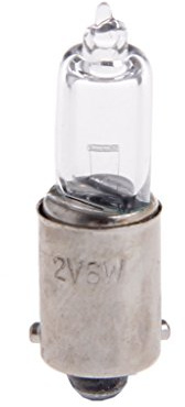 RK-HYTQWR 10-teilig H6W 434 Bax9S 12V 6W Klarglas-Miniaturlampe C2R-Glühlampe, Frontleuchte im Glasgehäuse