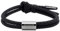 Power Ionics - Bracelet en silicone noir pour hommes avec bague GunGrey, longueur 26 cm, ajustable pour poignets de 12 à 23 cm