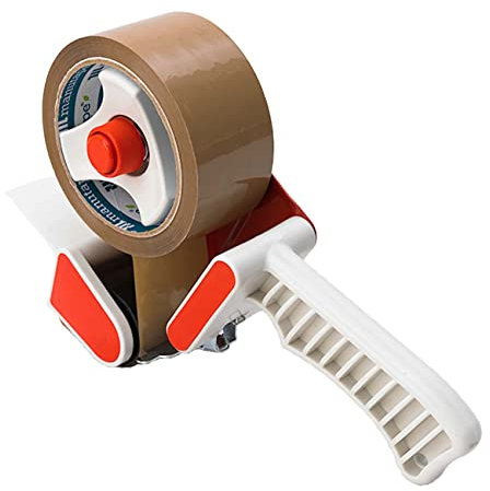 Edenpack Tape Gun Dispenser Robust Handheld Heavy Duty Parcel Tape Seal Packaging Tape up to 50mm Width + 1 x Free Brown Tape